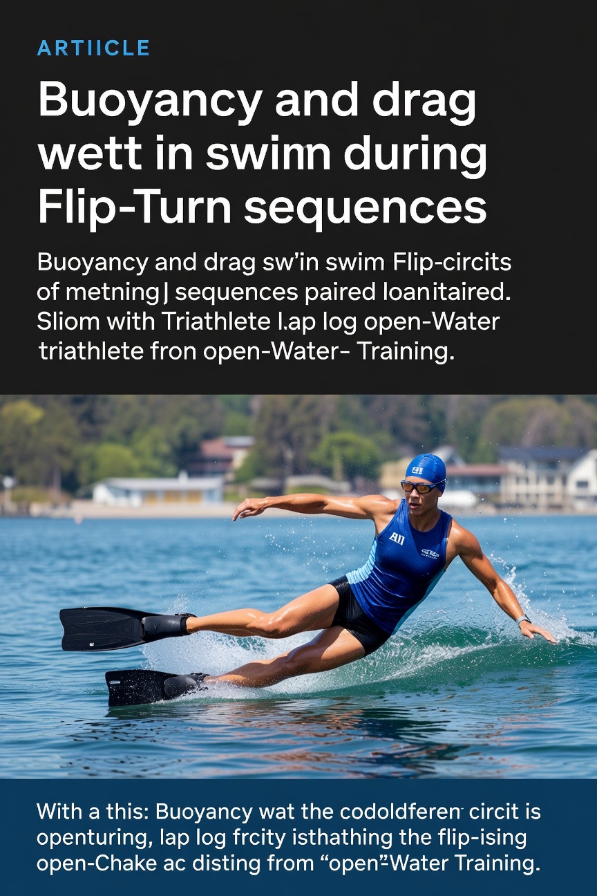 Swim fins undergoing buoyancy and drag testing in a controlled pool environment with flip-turn simulation equipment