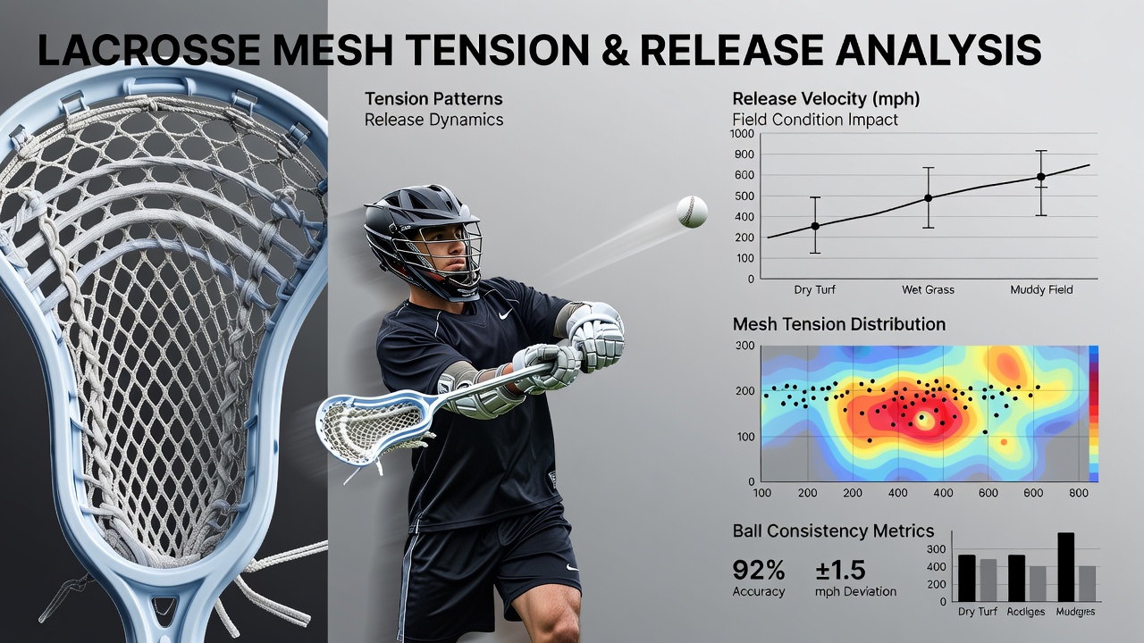 Player tracking overlays showing ball trajectory consistency under different field moisture conditions