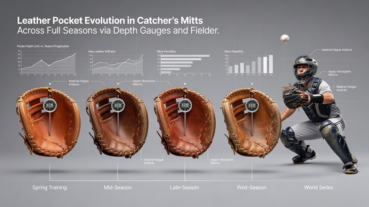 Fielder usage log entries paired with mitt depth gauge results from multiple seasons