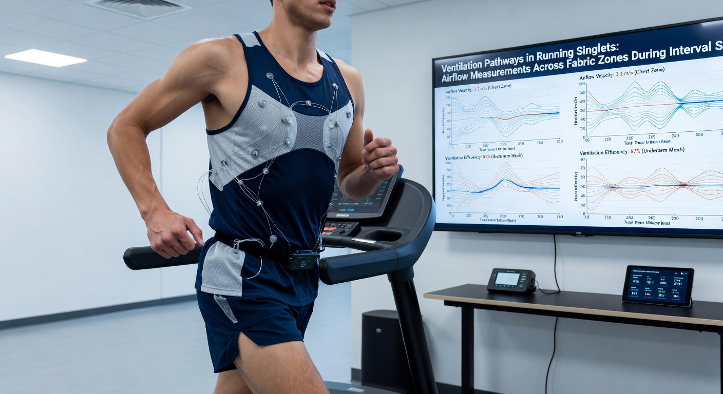 Graph showing airflow velocity across singlet zones during repeated interval efforts