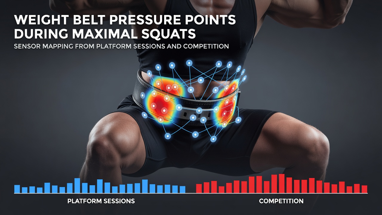 Pressure heat map visualization from maximal squat session overlaid with athlete logbook excerpts